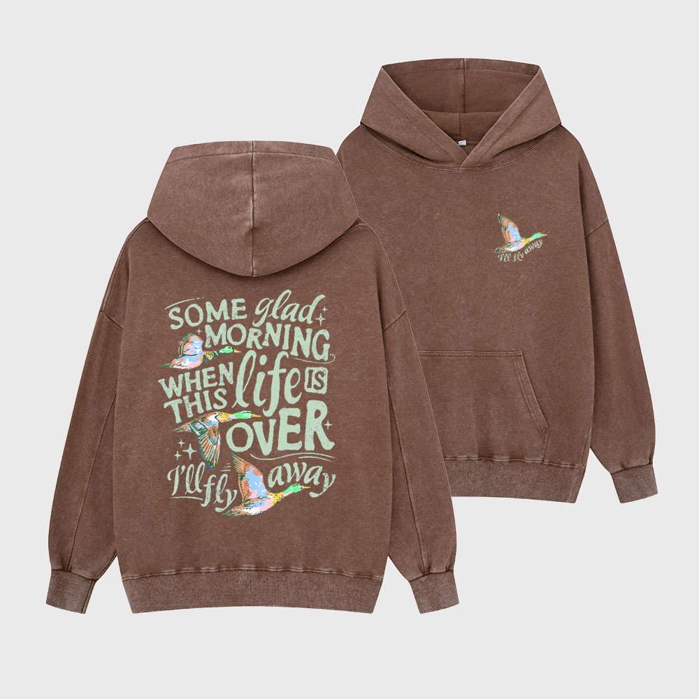 I'll Fly Away Christian Washed Hoodie