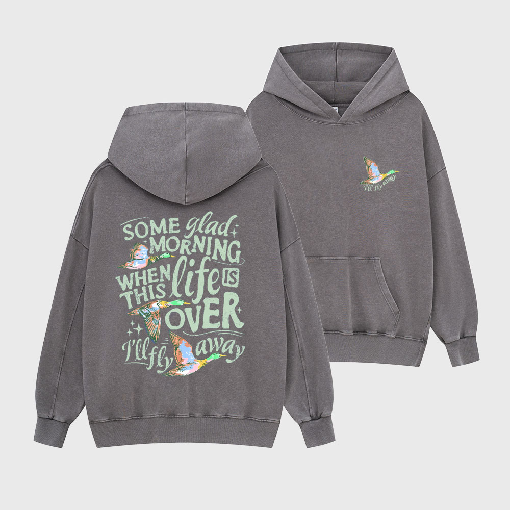 I'll Fly Away Christian Washed Hoodie
