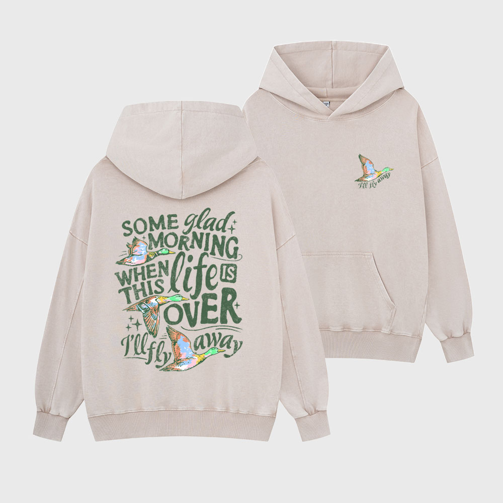 I'll Fly Away Christian Washed Hoodie