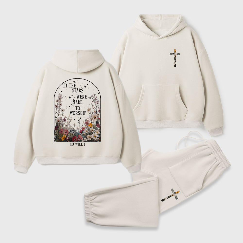 If The Stars Were Made To Worship Christian Premium Fleece Hoodie Set