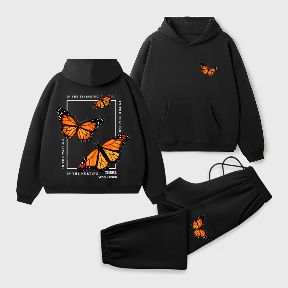 In The Searching There Was Jesus Christian Premium Fleece Hoodie Set