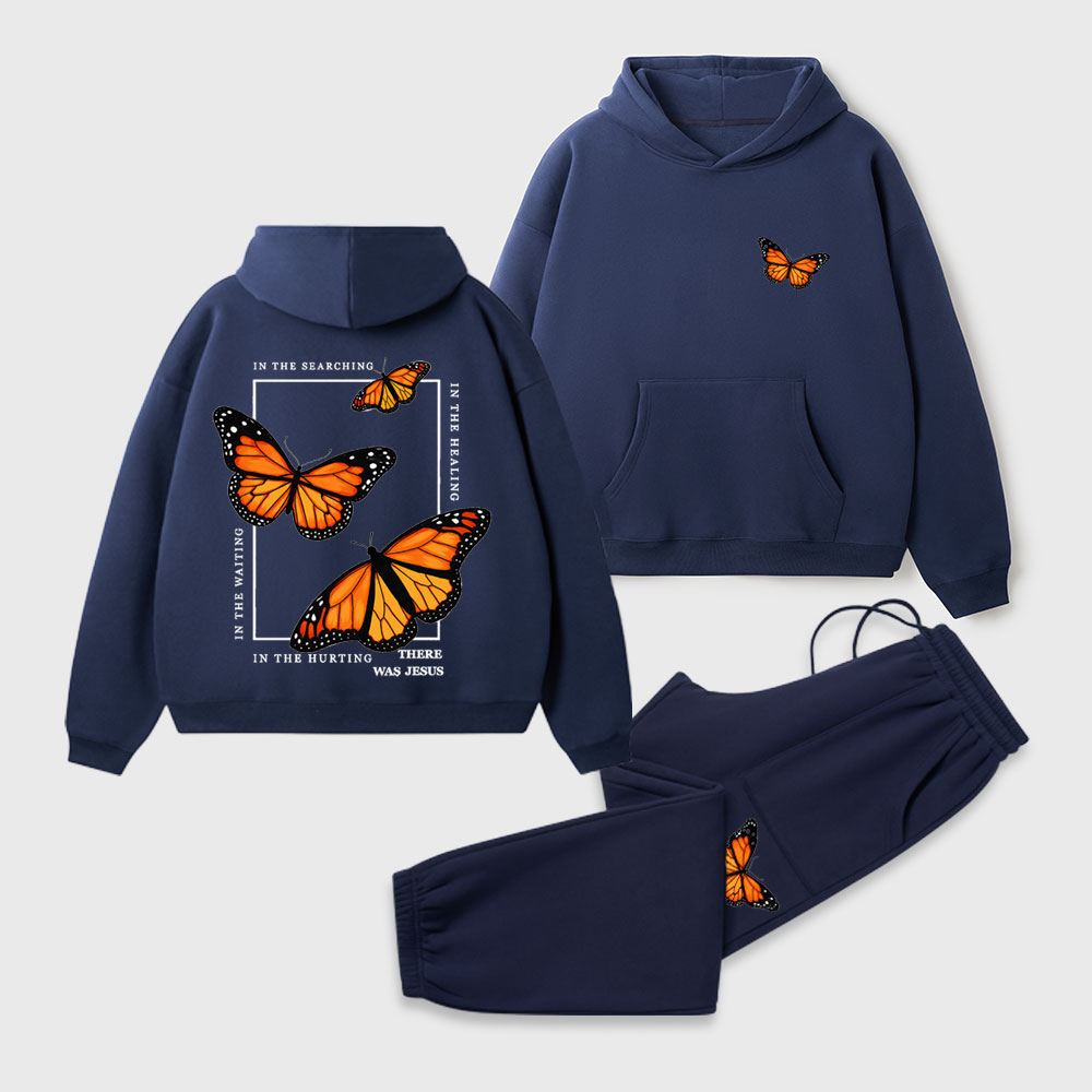 In The Searching There Was Jesus Christian Premium Fleece Hoodie Set
