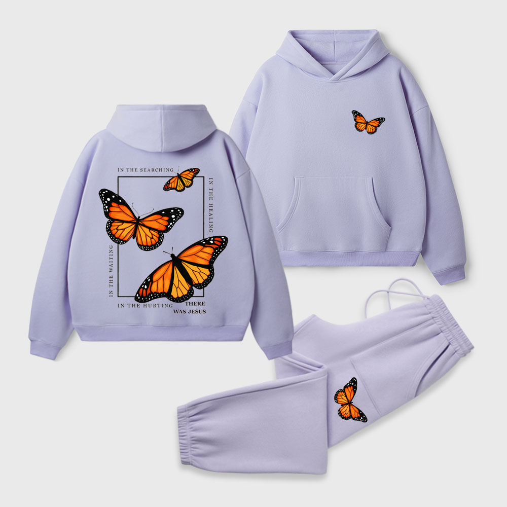 In The Searching There Was Jesus Christian Premium Fleece Hoodie Set