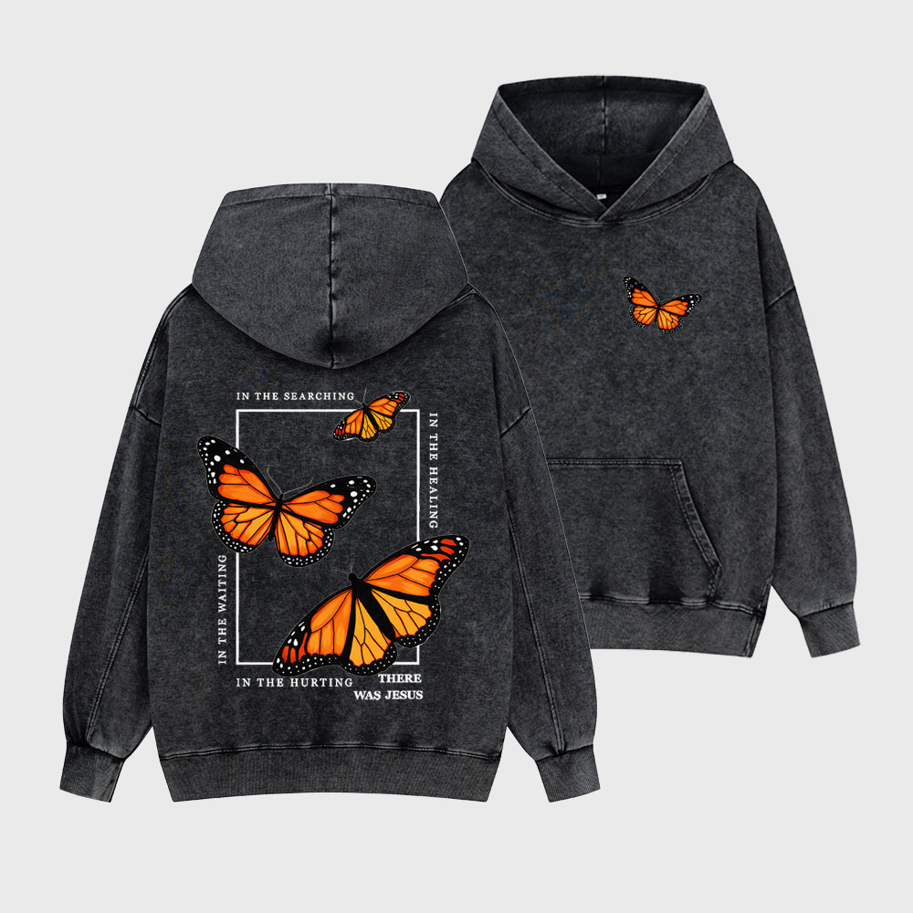 In The Searching There Was Jesus Christian Washed Hoodie