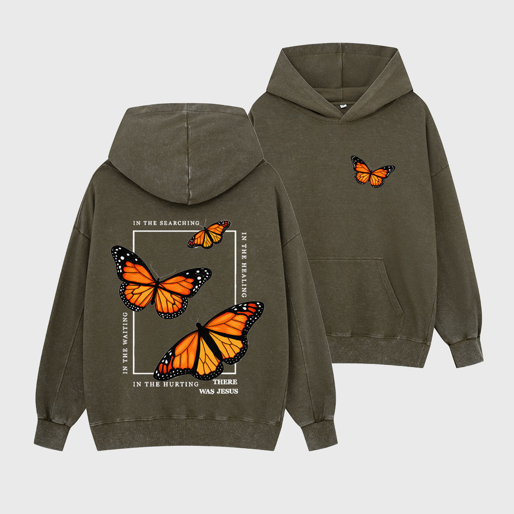 In The Searching There Was Jesus Christian Washed Hoodie