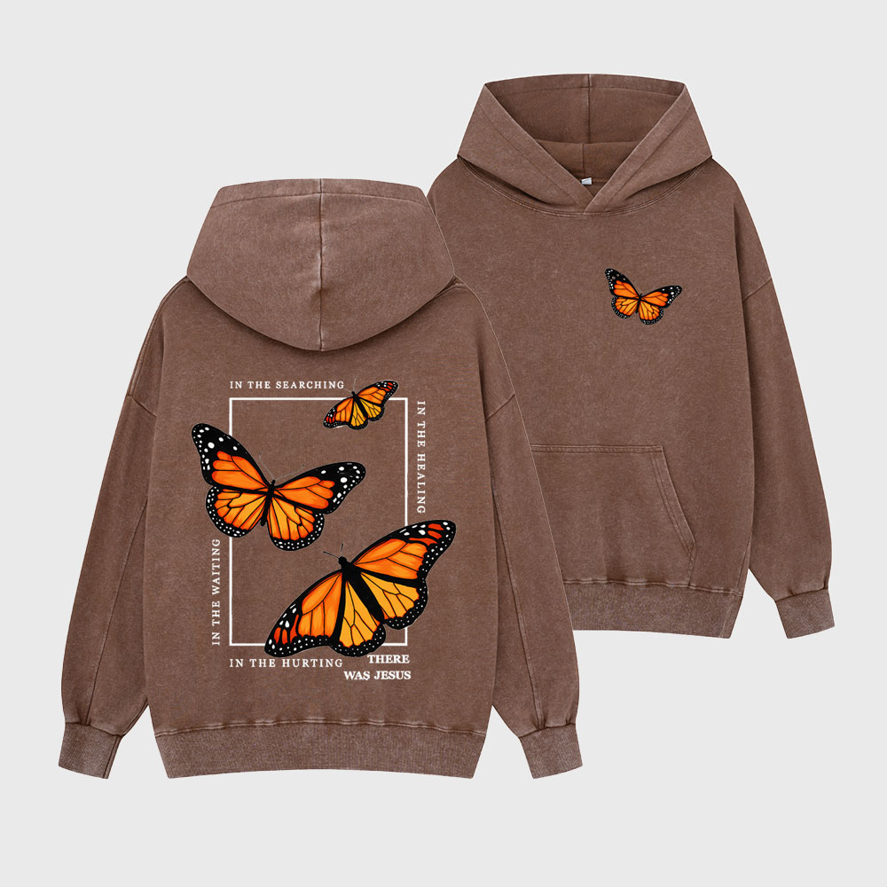 In The Searching There Was Jesus Christian Washed Hoodie