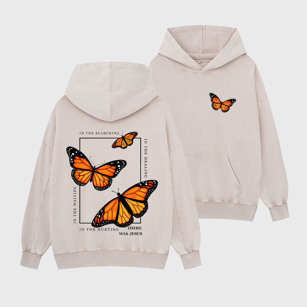 In The Searching There Was Jesus Christian Washed Hoodie