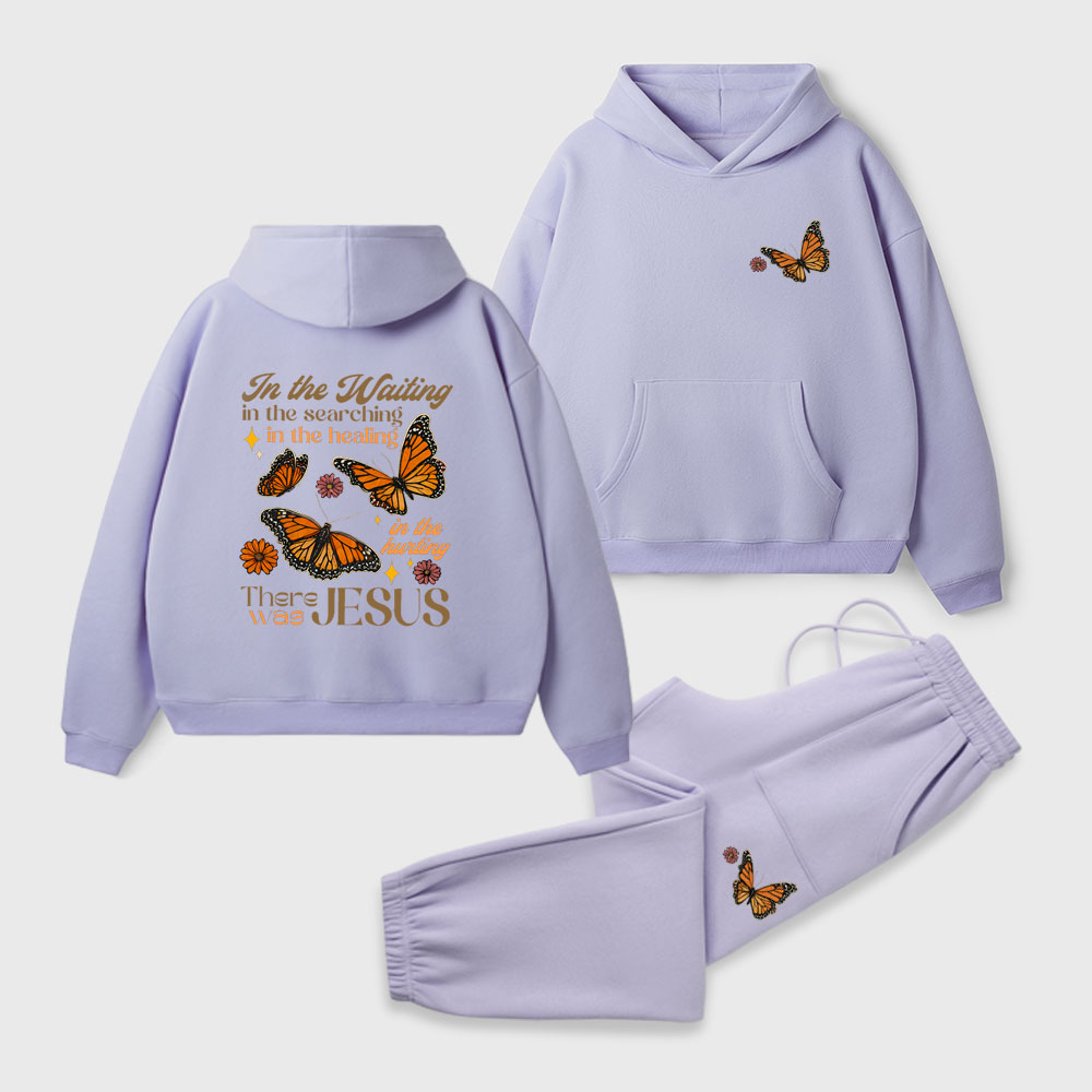 In The Waiting In The Searching Christian Premium Fleece Hoodie Set