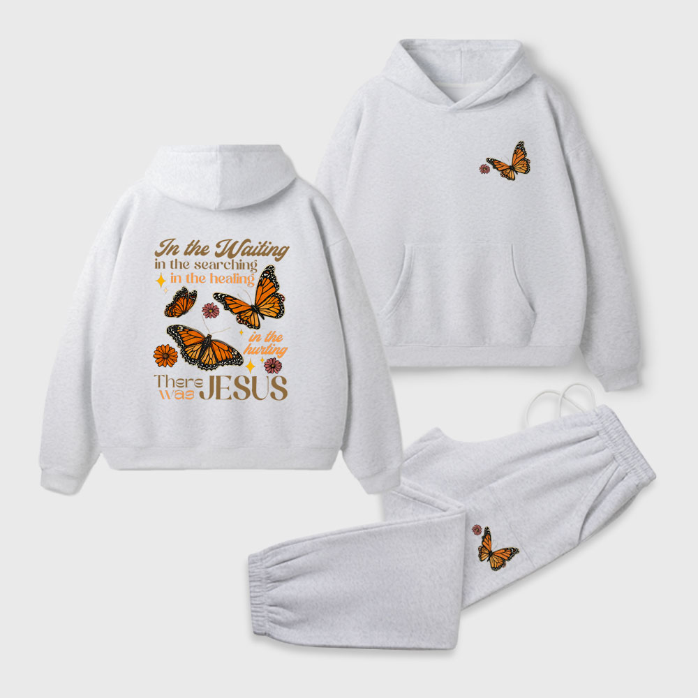 In The Waiting In The Searching Christian Premium Fleece Hoodie Set