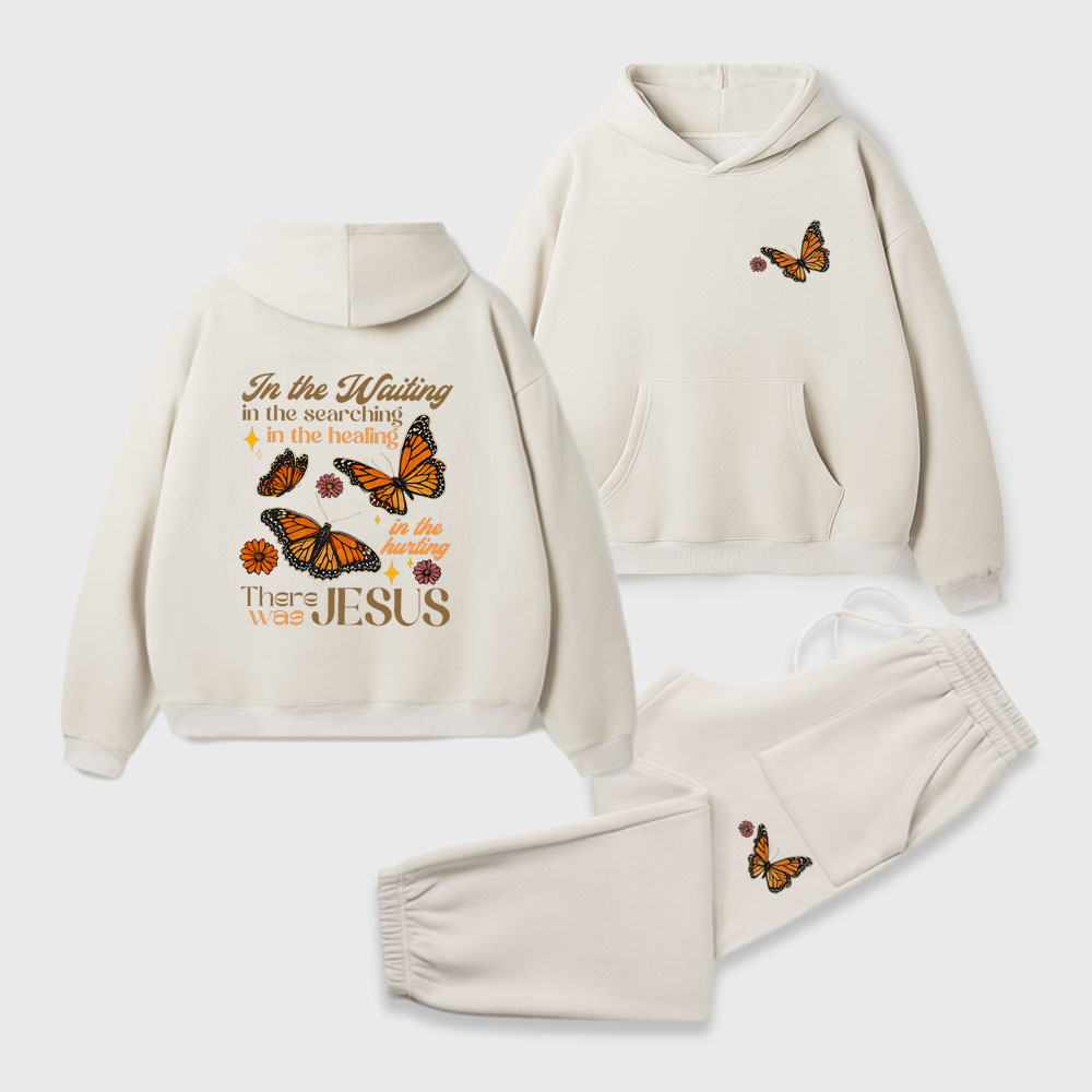 In The Waiting In The Searching Christian Premium Fleece Hoodie Set