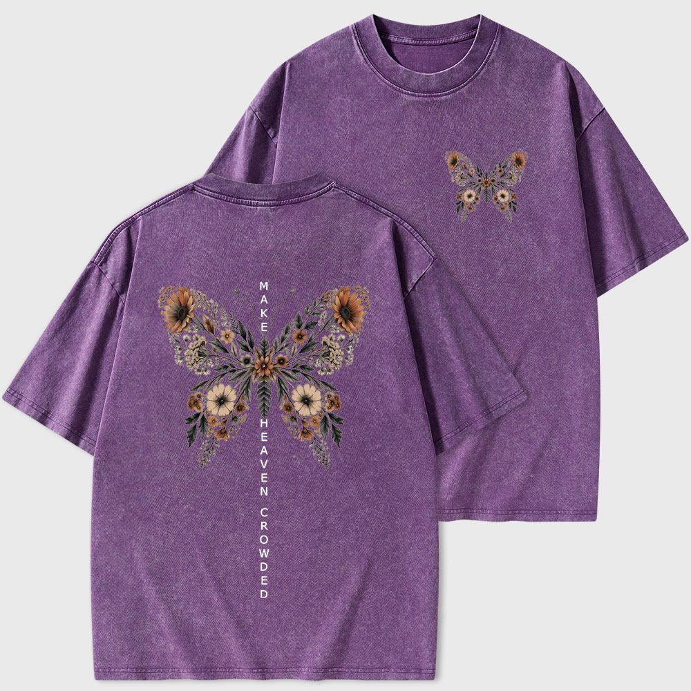 Make Heaven Crowded Christian Washed T-Shirt