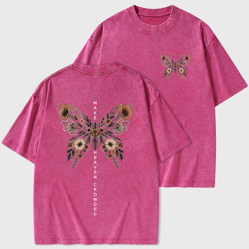 Make Heaven Crowded Christian Washed T-Shirt
