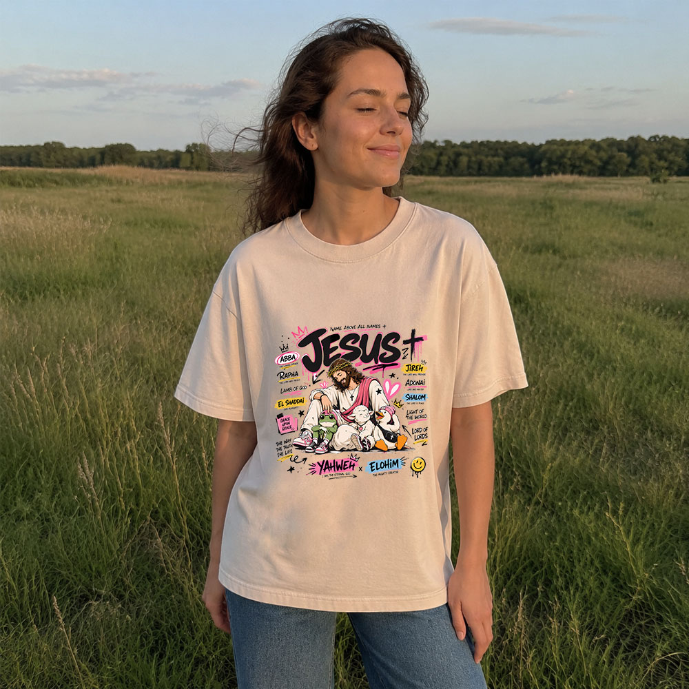 Name Above All Names Christian Washed T-Shirt