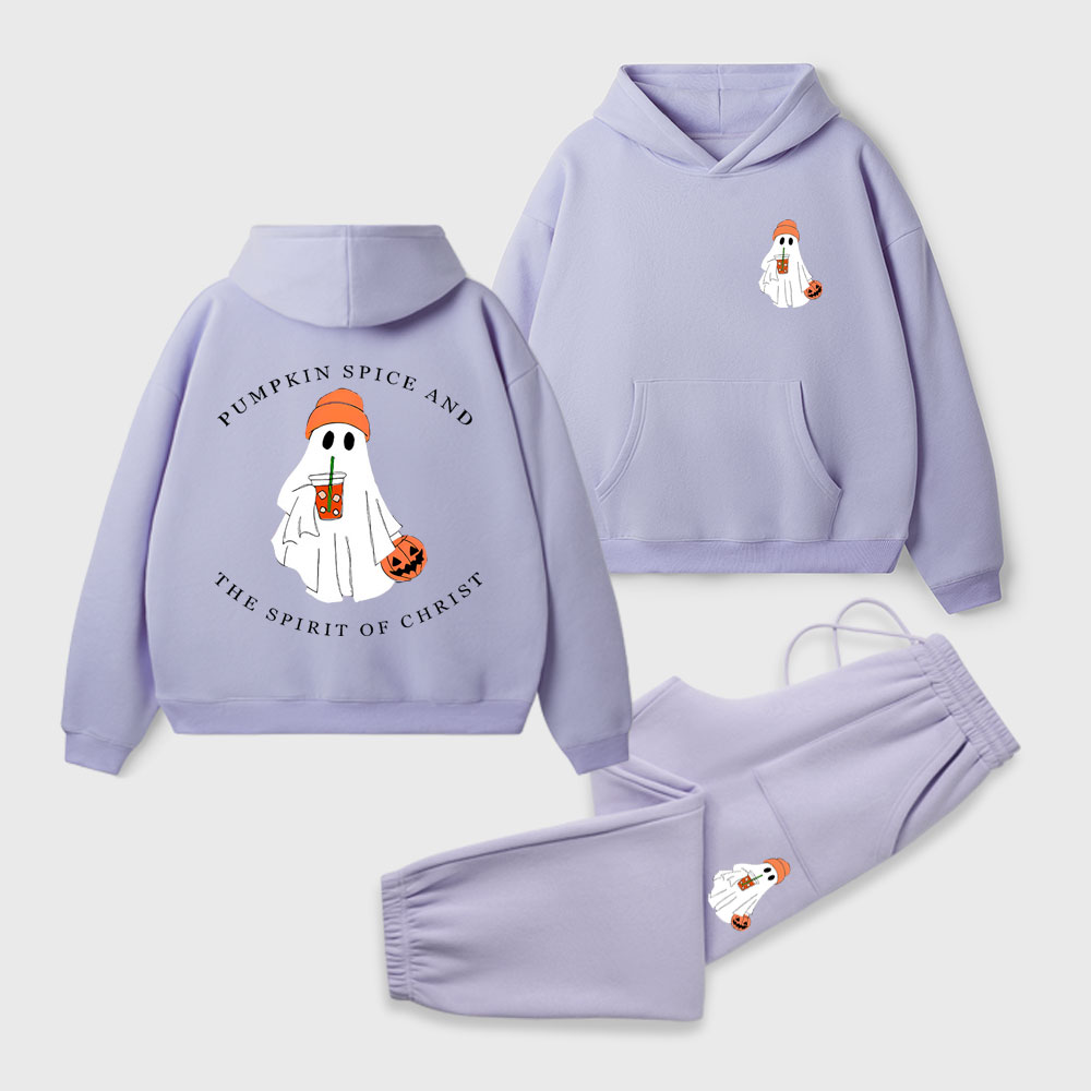 Pumpkin Spice And The Spirit Of Christ Christian Premium Fleece Hoodie Set