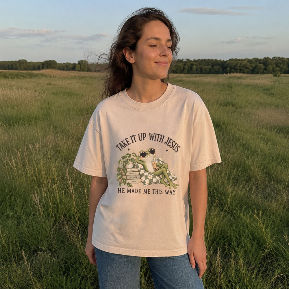 Take It Up With Jesus Christian Washed T-Shirt