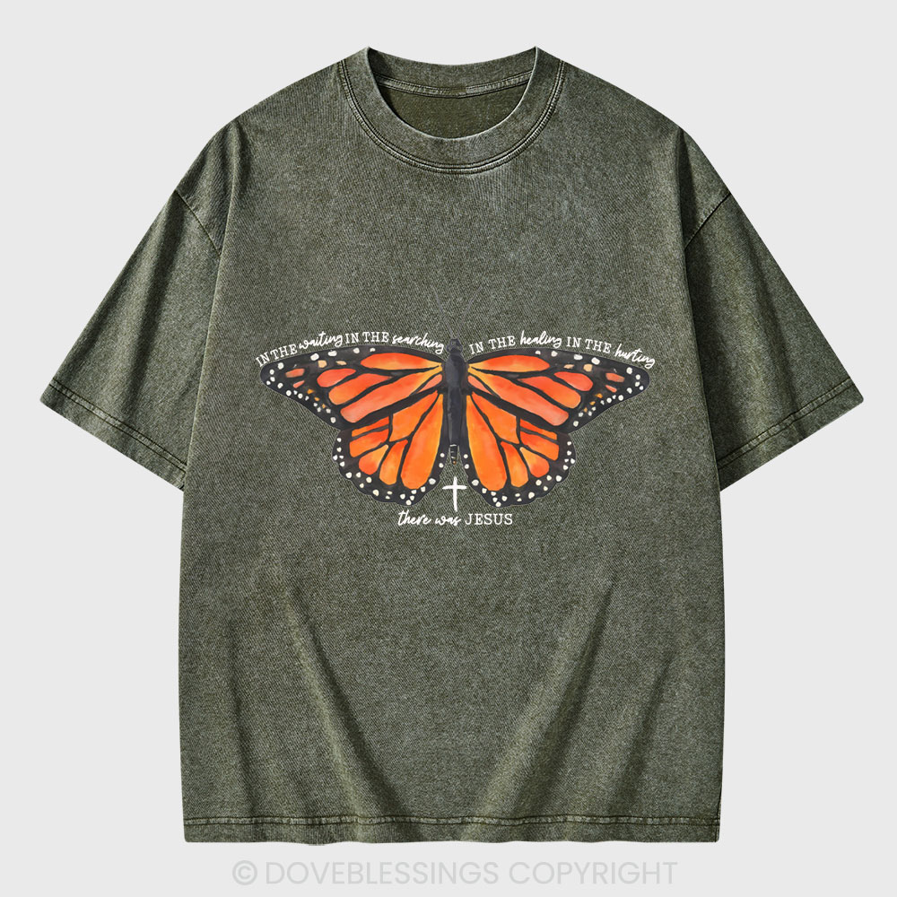 There Was Jesus Christian Washed T-Shirt