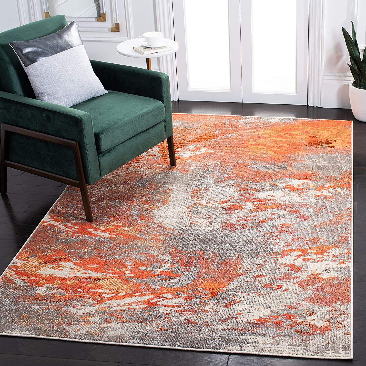Modern minimalist design rug, small bedroom rug, 3D rug