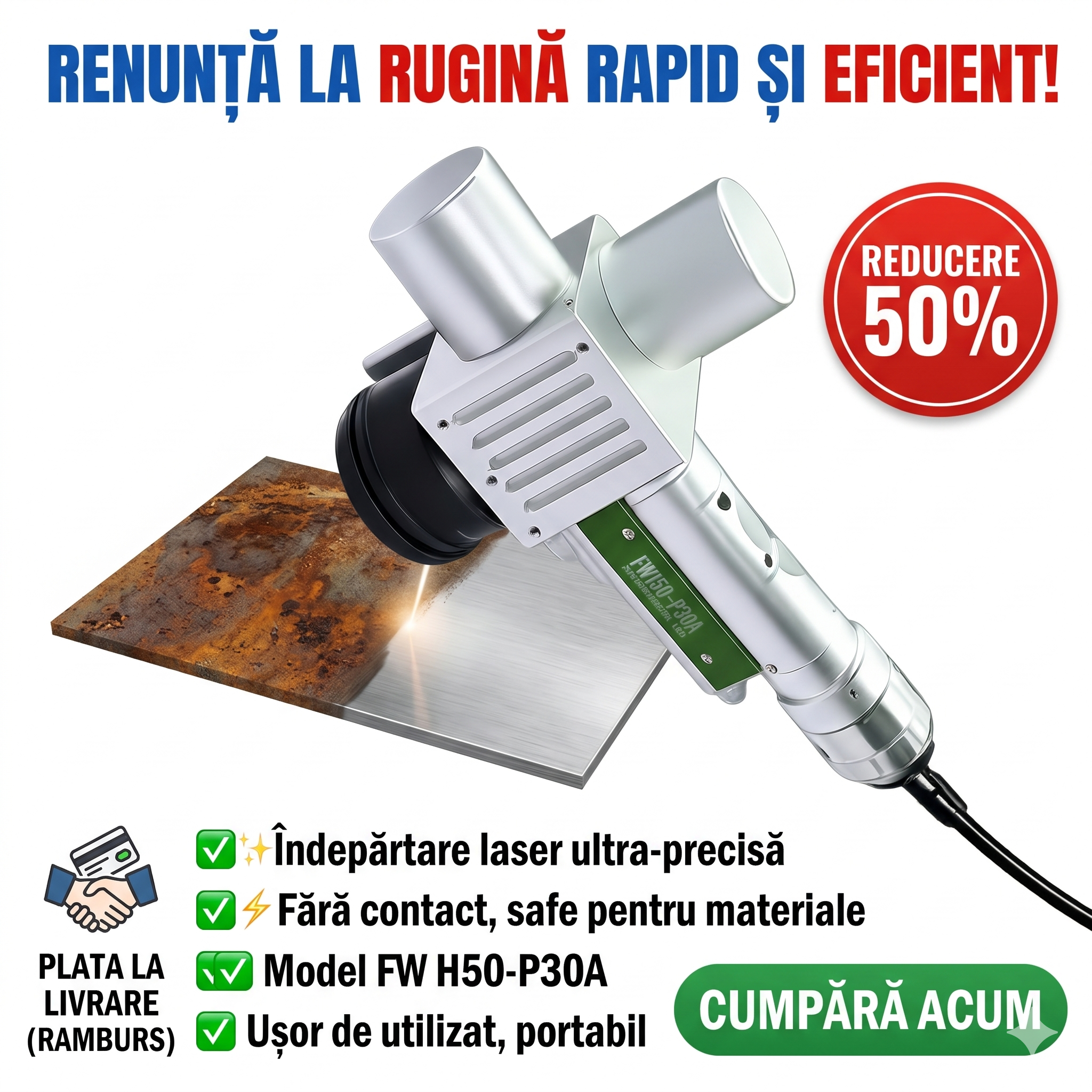 Curățare manuală cu impulsuri FWH50-P30A: Acceptă 11 programe de curățare și permite comutarea ușoară între diferite procese.