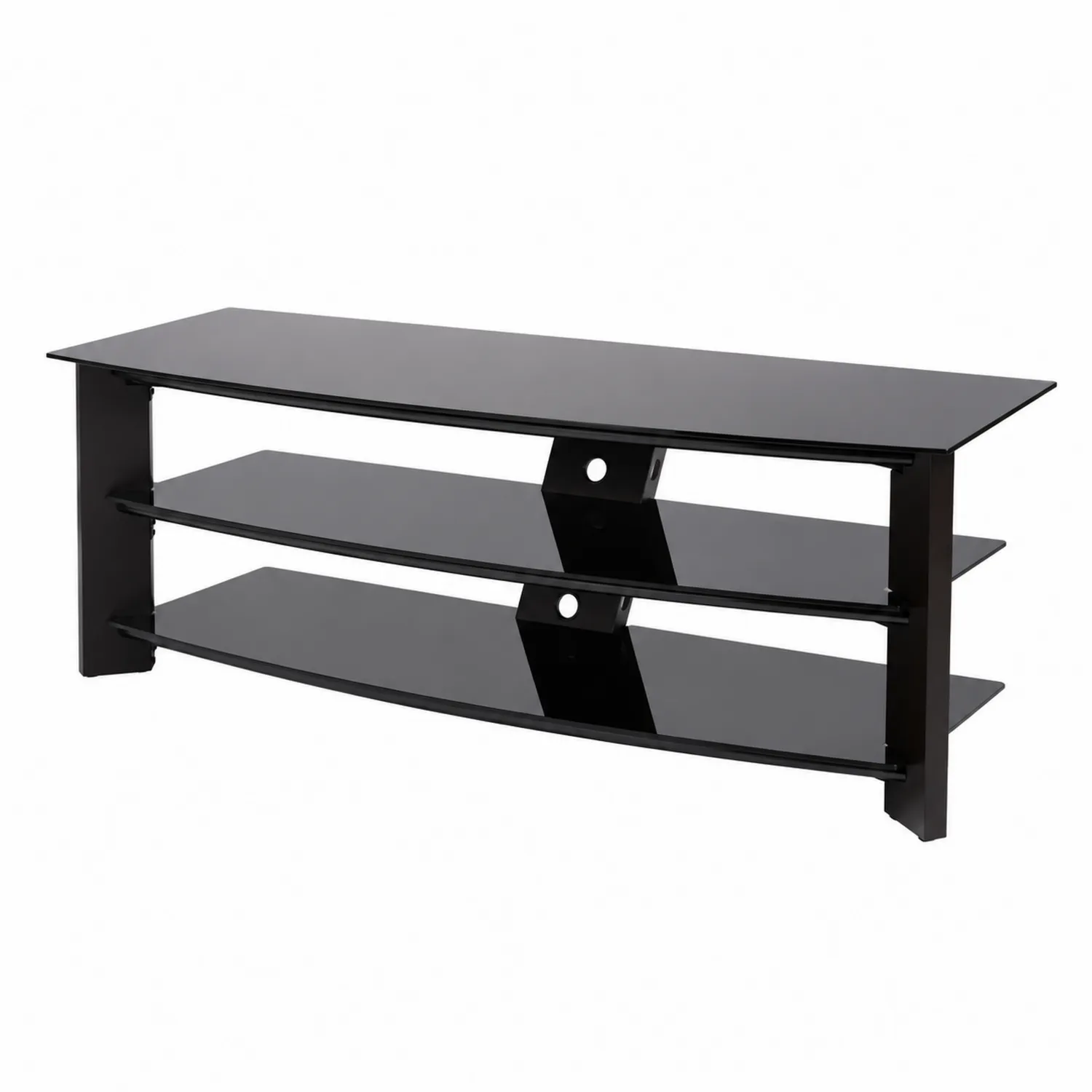 TV-Lowboard aus Sicherheitsglas Schwarz 120x40x45cm