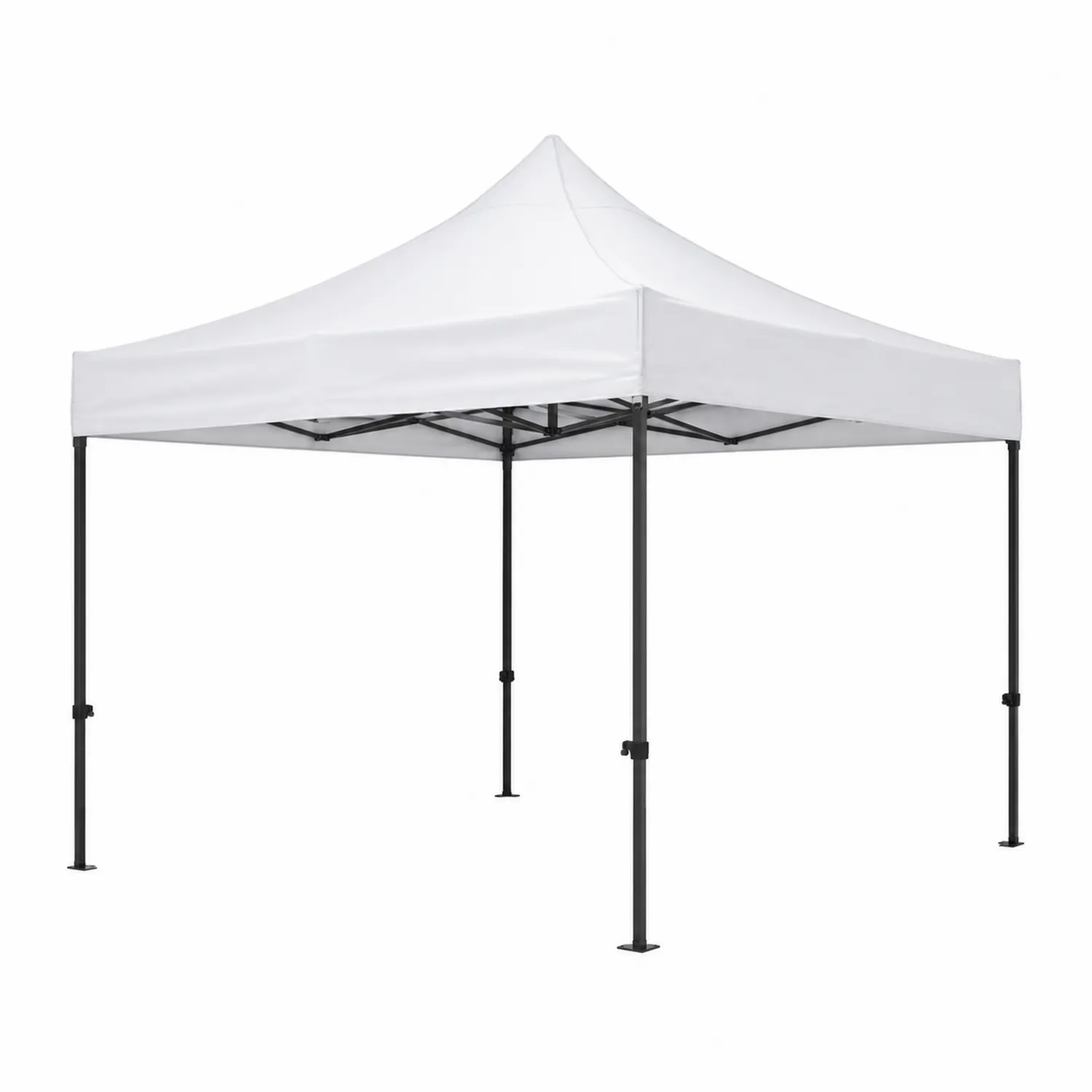 Faltbarer Pavillon 3x3m Polyester Weiß
