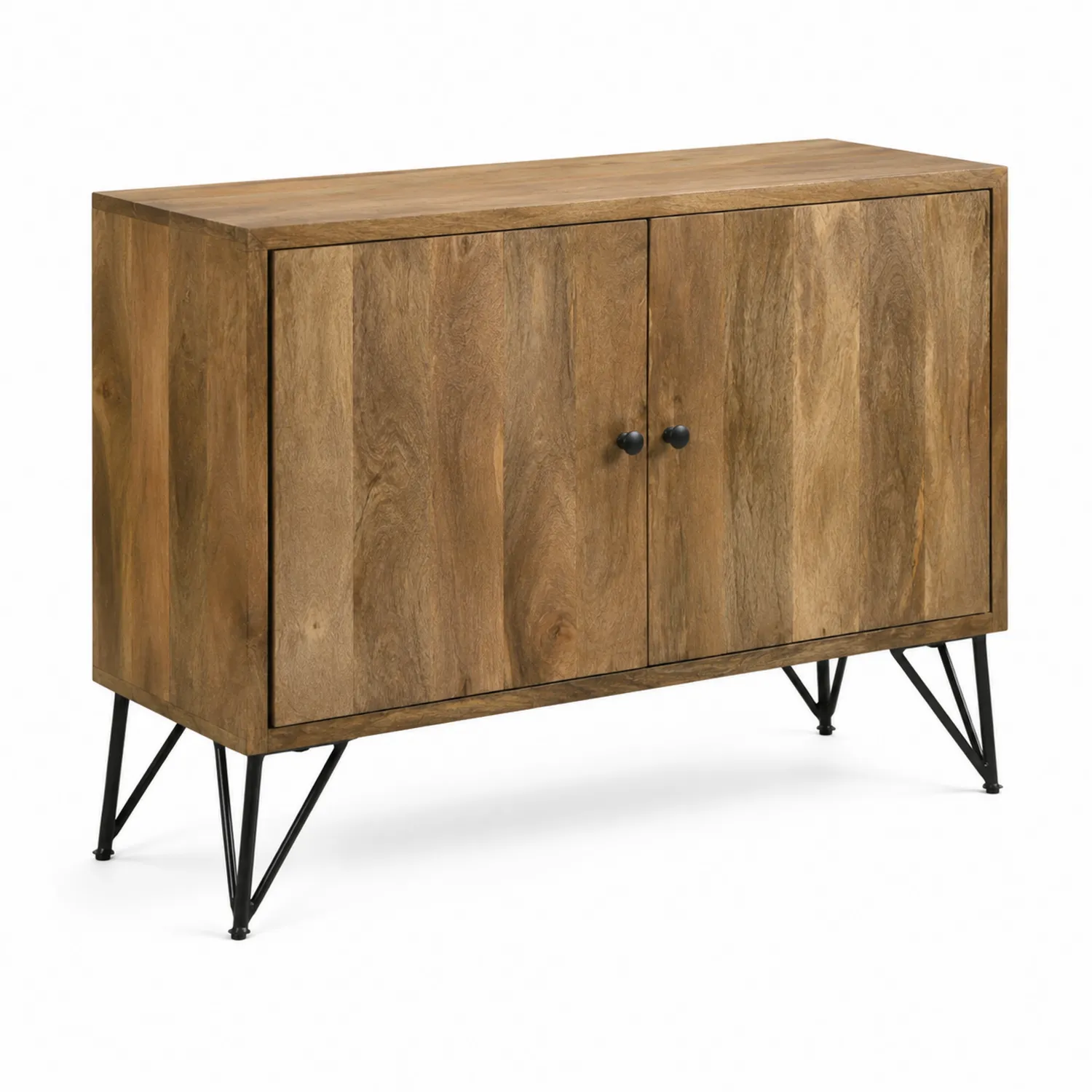 Mangoholz Kommode 120x80x40 cm mit Metallbeinen