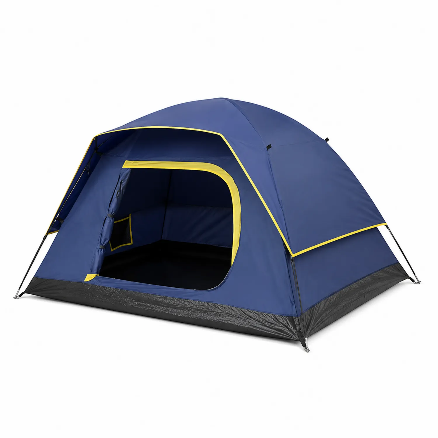 Kuppelzelt 4 Personen Polyester Blau 210x210x130cm