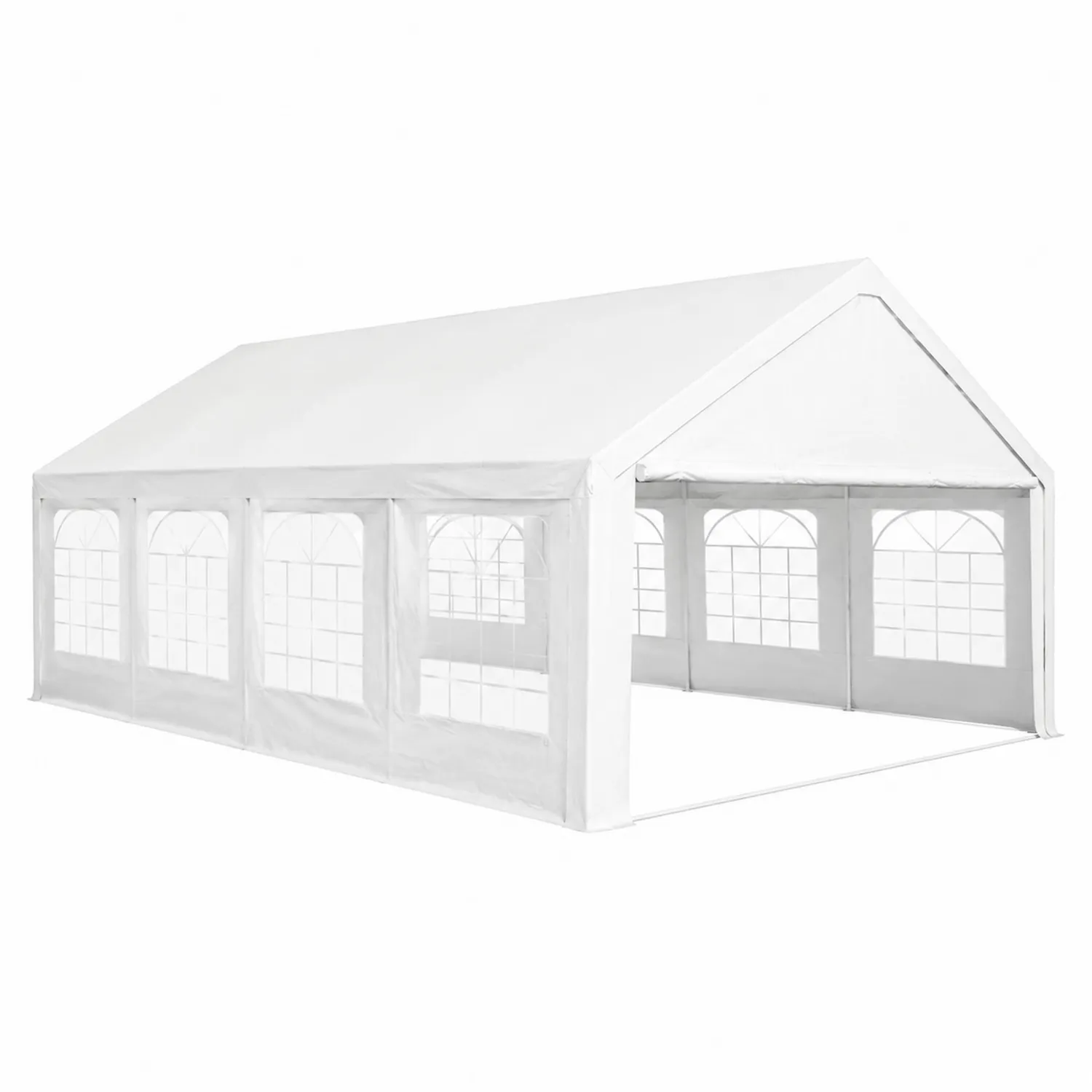 PVC Partyzelt 6x12m Weiß