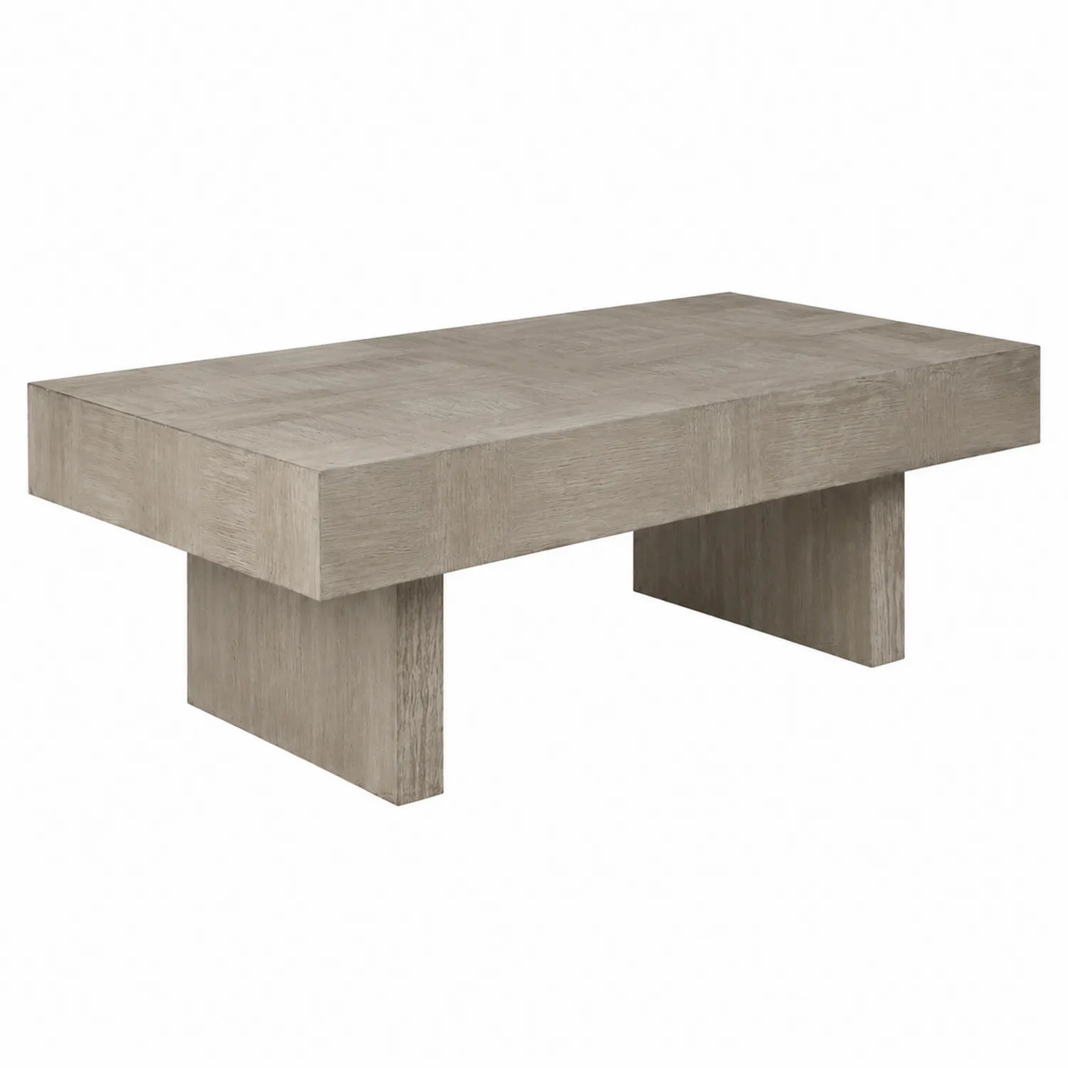 Rechteckiger Couchtisch MDF mit Holzfurnier Grau 120x60x45 cm