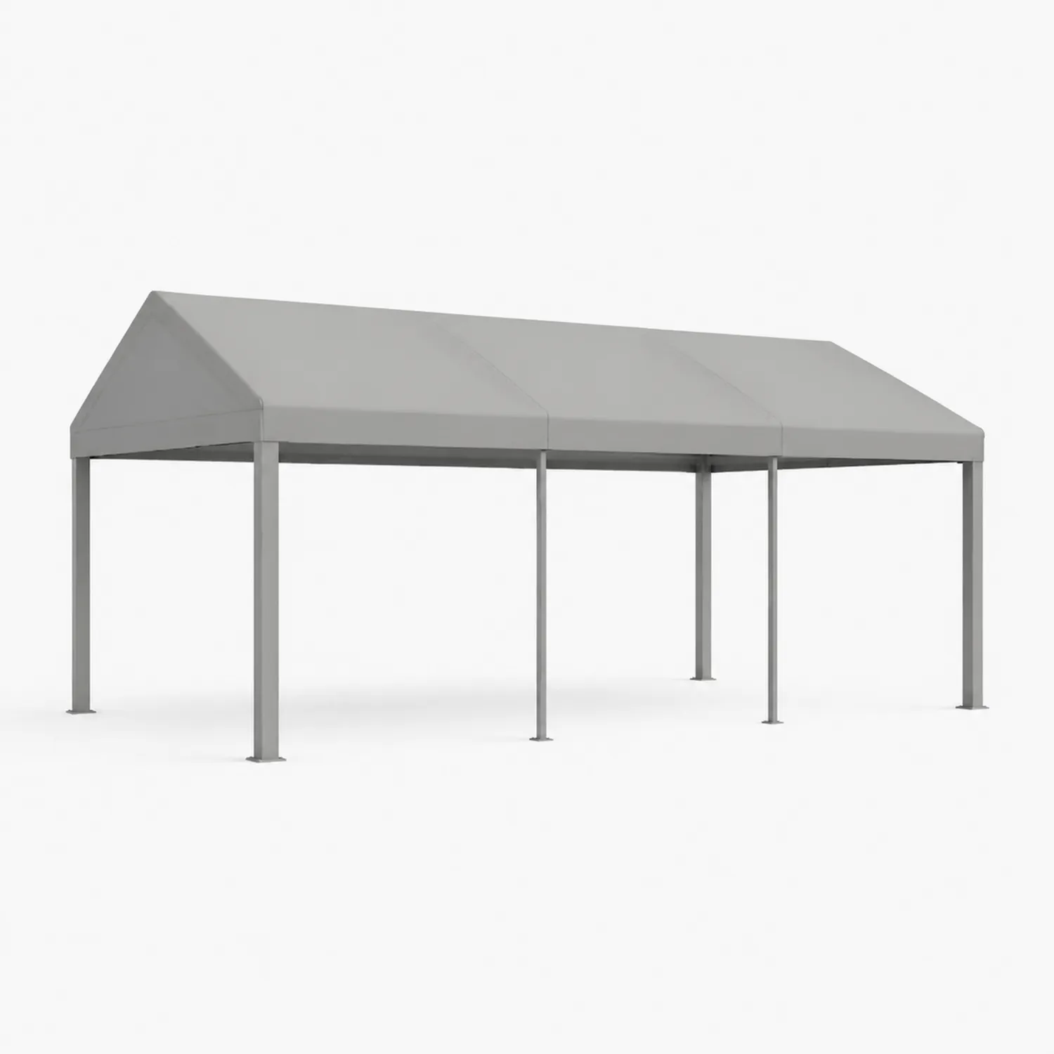 Metall Zelt Rechteckig 6x3m Polyester Grau
