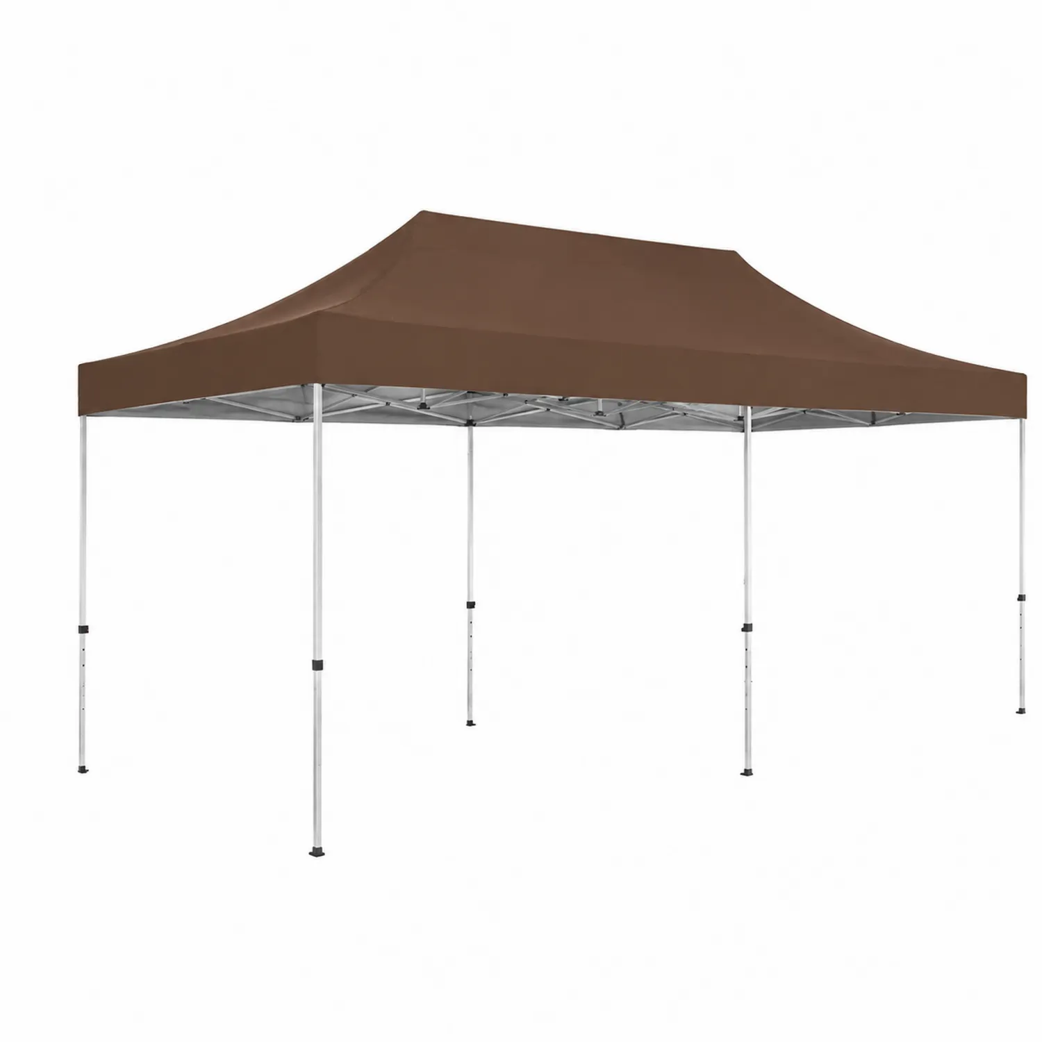 Faltpavillon Rechteckig 3x6 m Stahlrahmen Polyester Braun