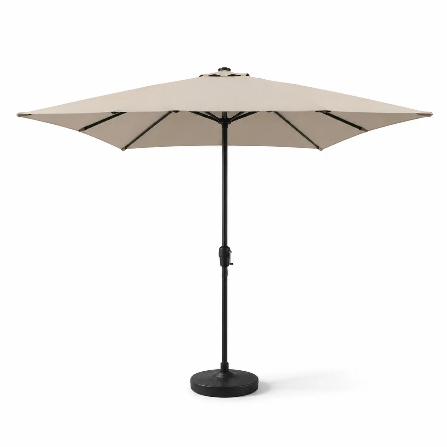 Runder Terrassenschirm Beige Aluminium Polyester Ø300 cm