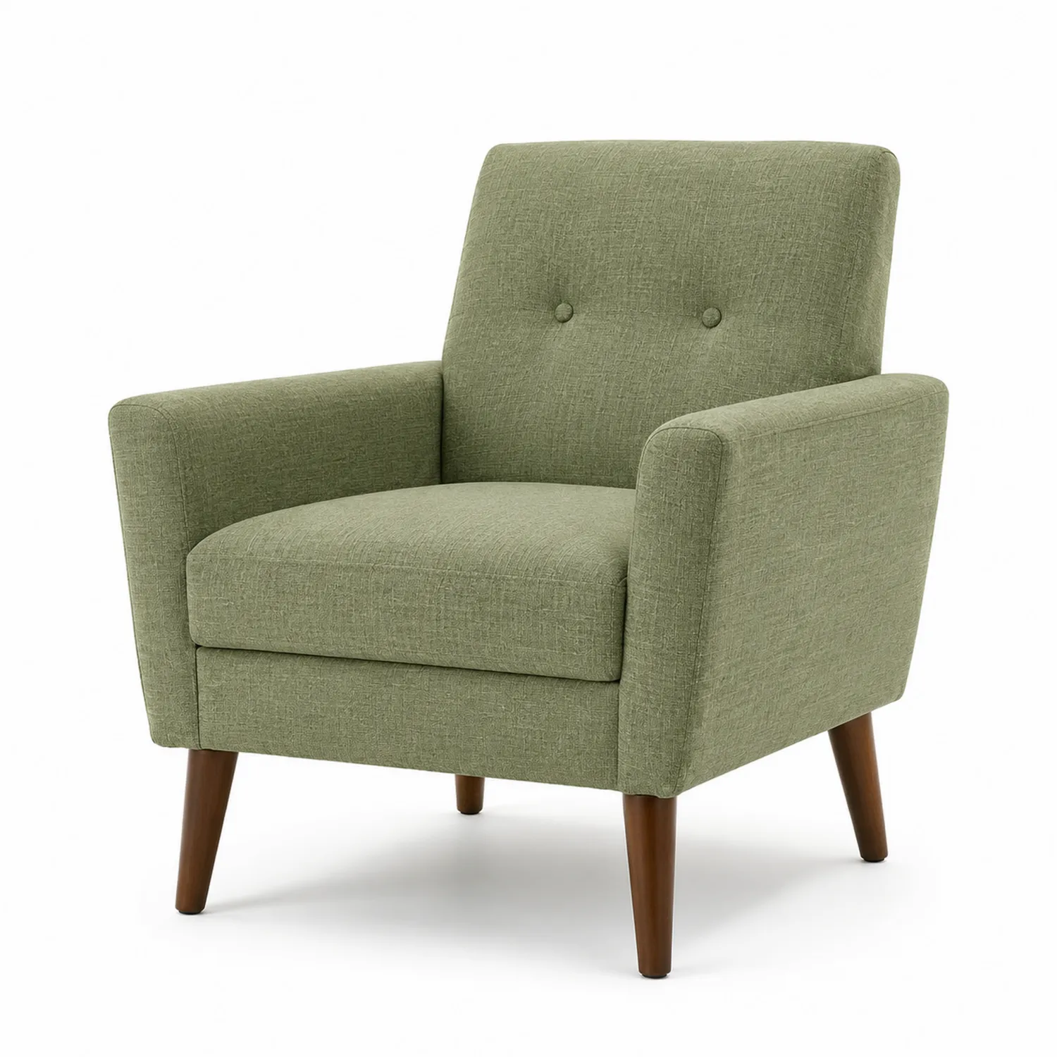 Poltrona in Tessuto di Lino Verde 80x78x85 cm