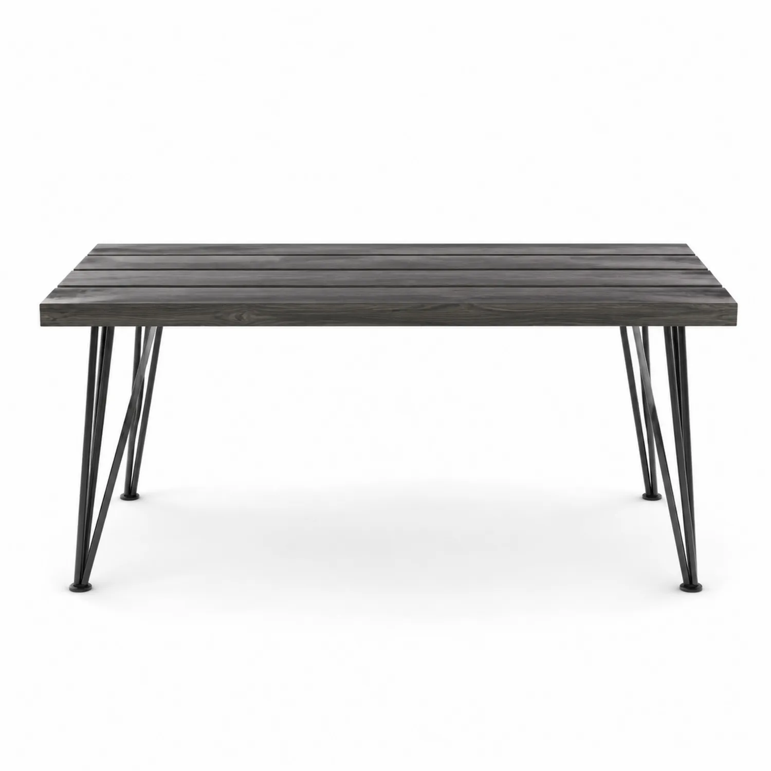 Tavolo da Giardino in Legno e Metallo Grigio 180x90 cm