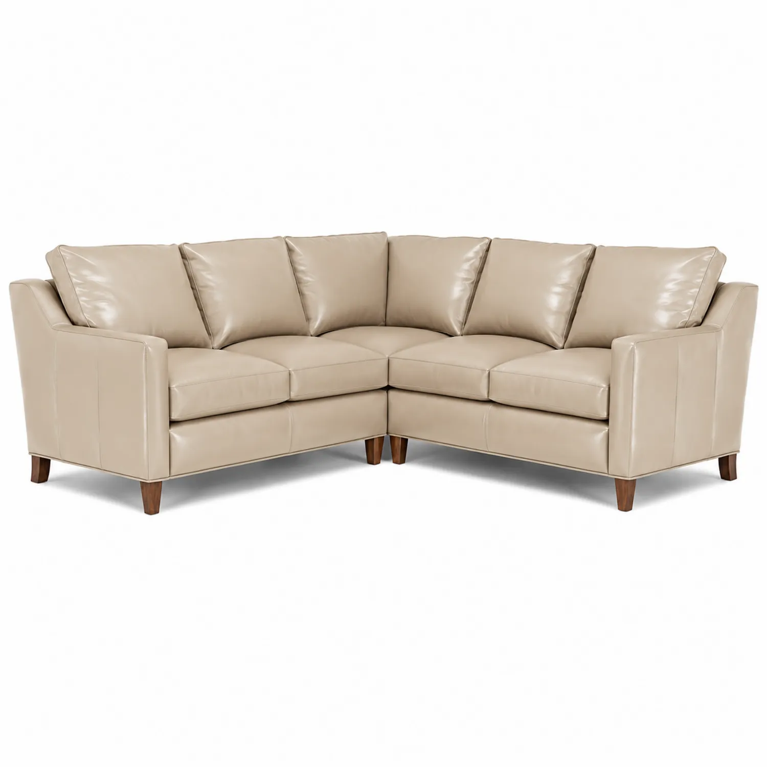 Divano angolare in similpelle crema con cuscini, 255x255 cm