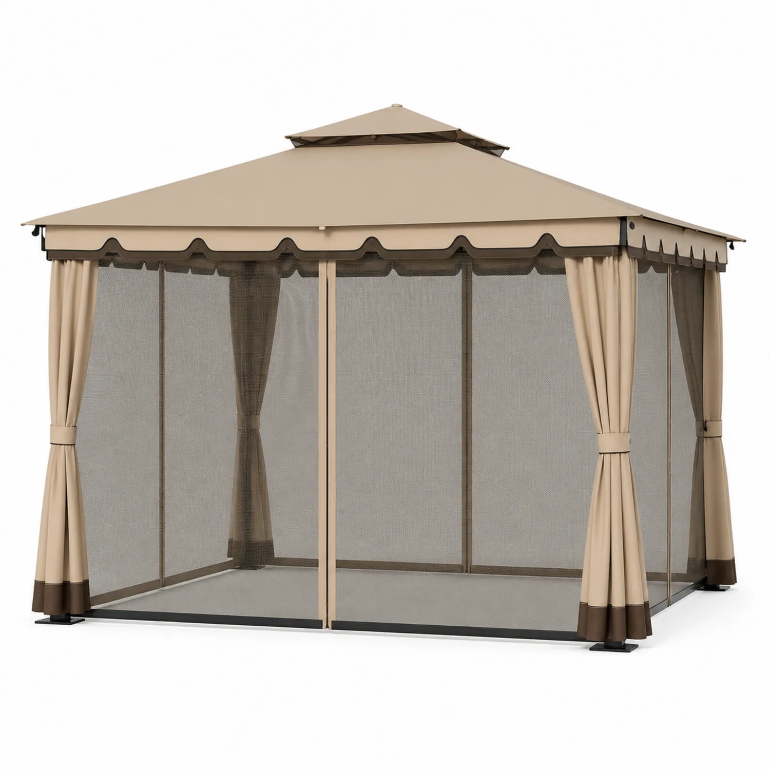Gazebo rettangolare in Acciaio e Poliestere 300x400 cm