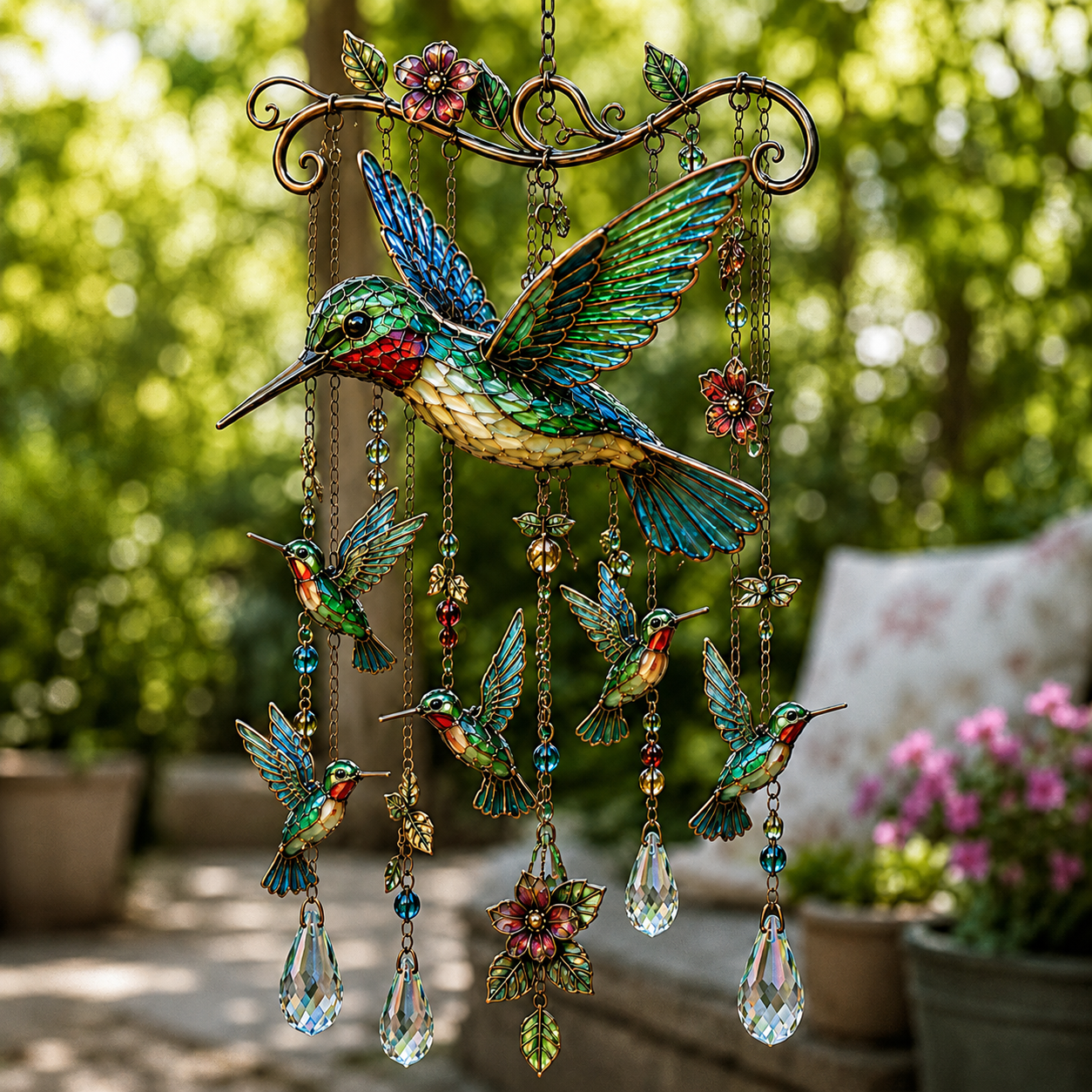 A Colorful Hummingbird Wind Chime for a More Romantic Home