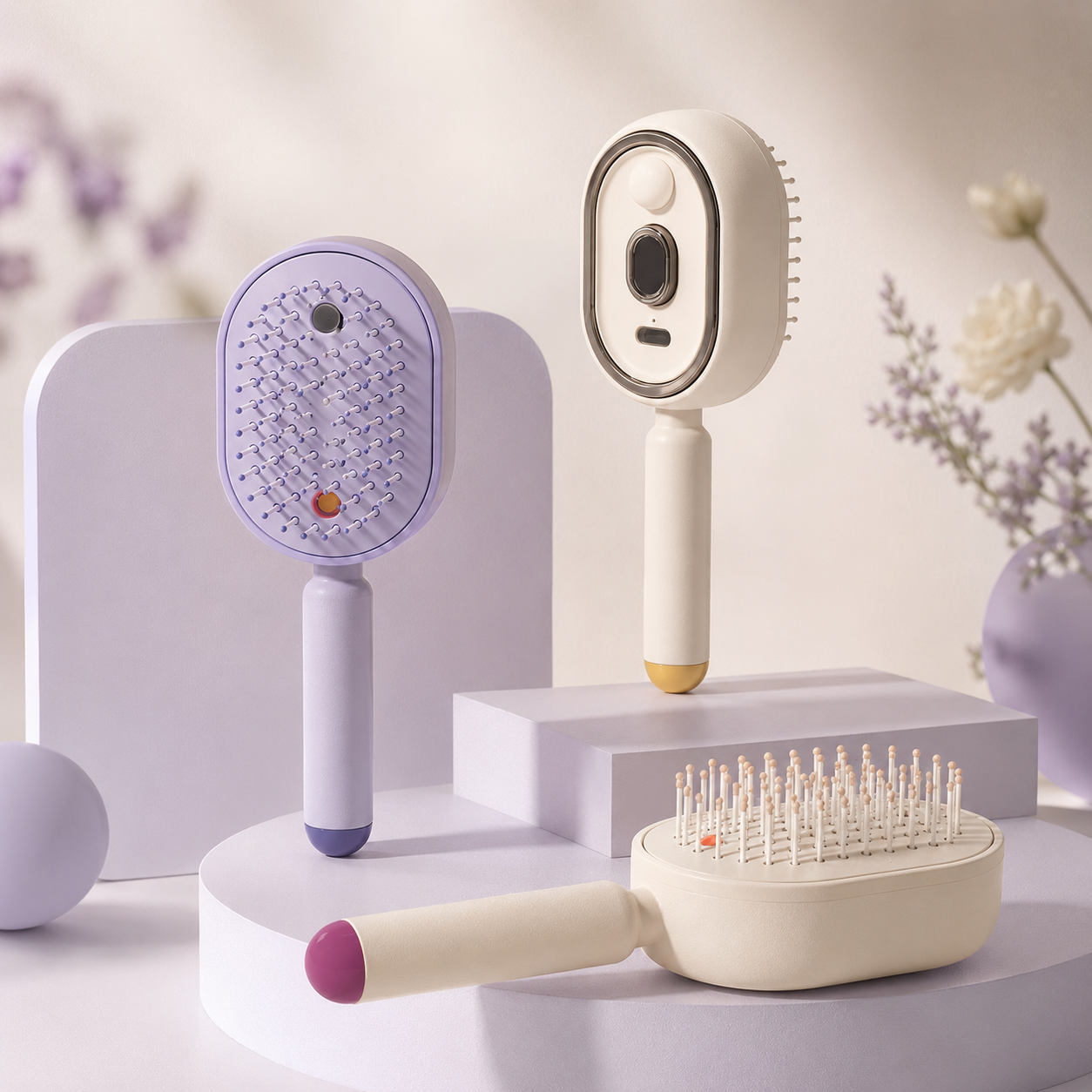 Oil Spray Detangling Comb for Frizz and Tangles