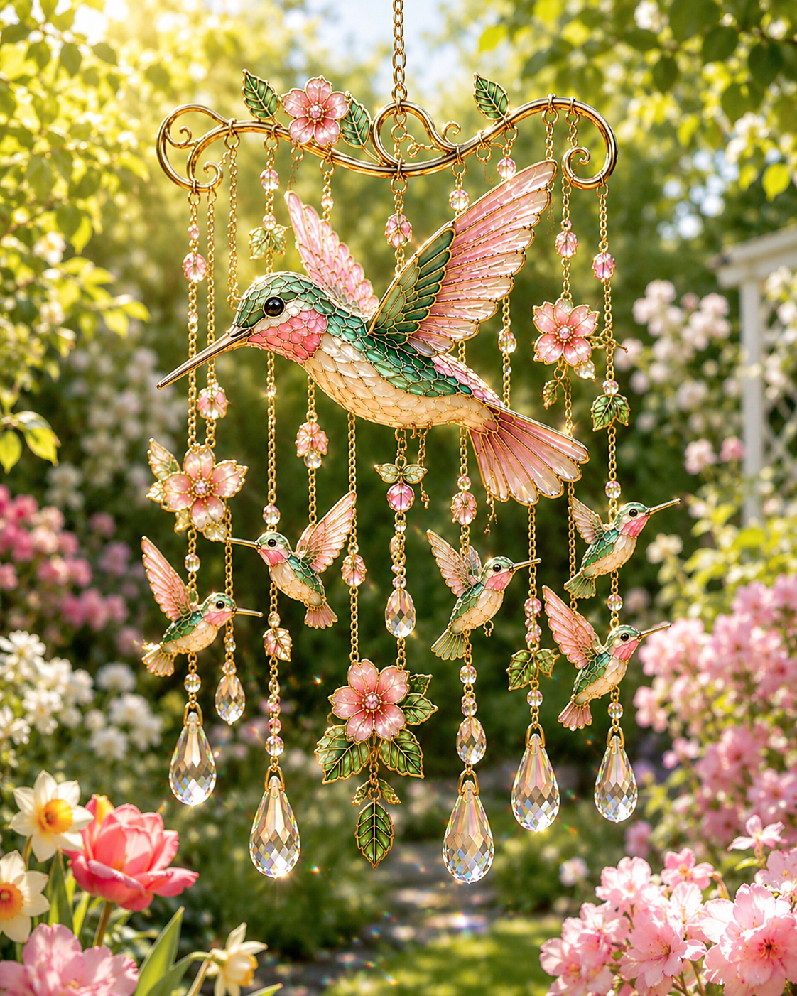 A Colorful Hummingbird Wind Chime for a More Romantic Home