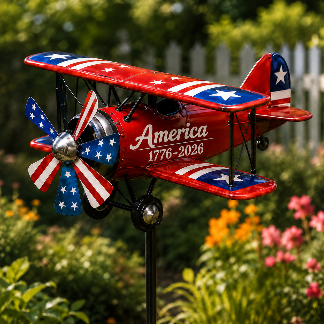 A Red, White and Blue Biplane That Steals the Show