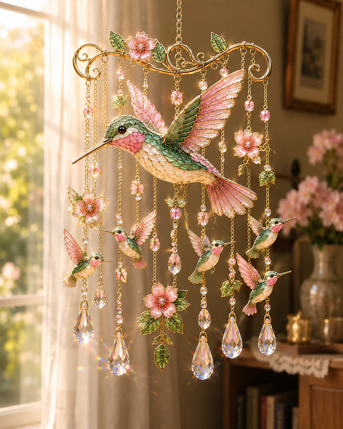 A Colorful Hummingbird Wind Chime for a More Romantic Home