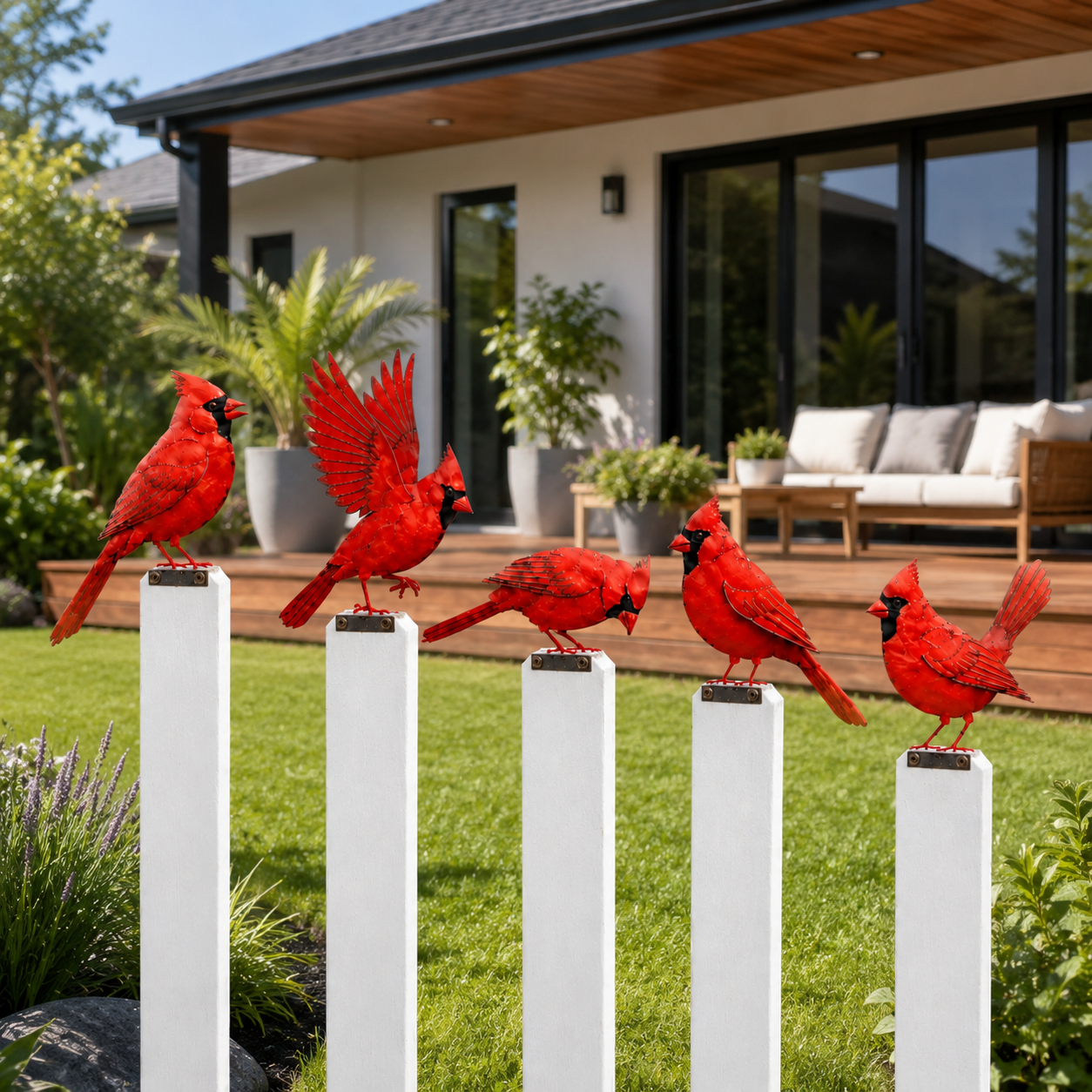 5 Unique Poses Create a Sweet Cardinal Lineup