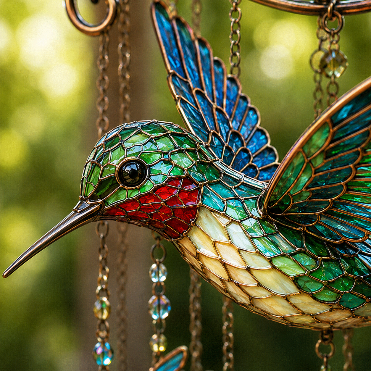 A Colorful Hummingbird Wind Chime for a More Romantic Home
