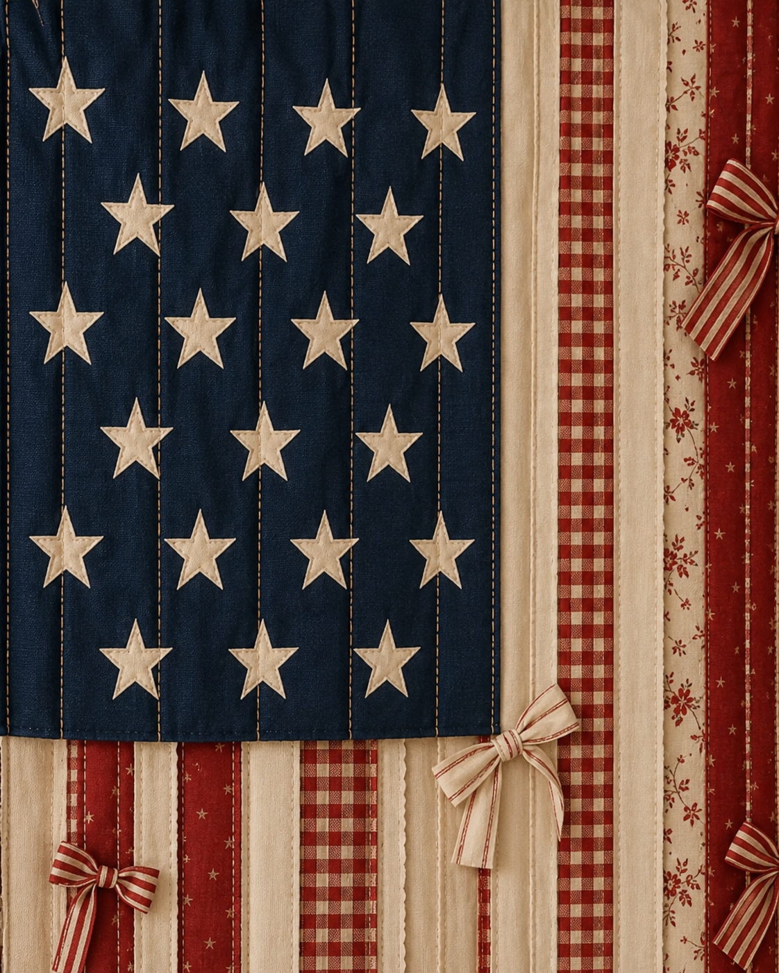 A Lighted Rustic American Flag to Brighten Your Porch