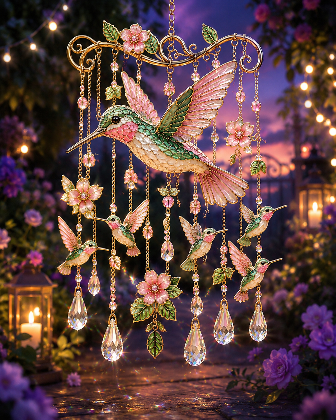 A Colorful Hummingbird Wind Chime for a More Romantic Home