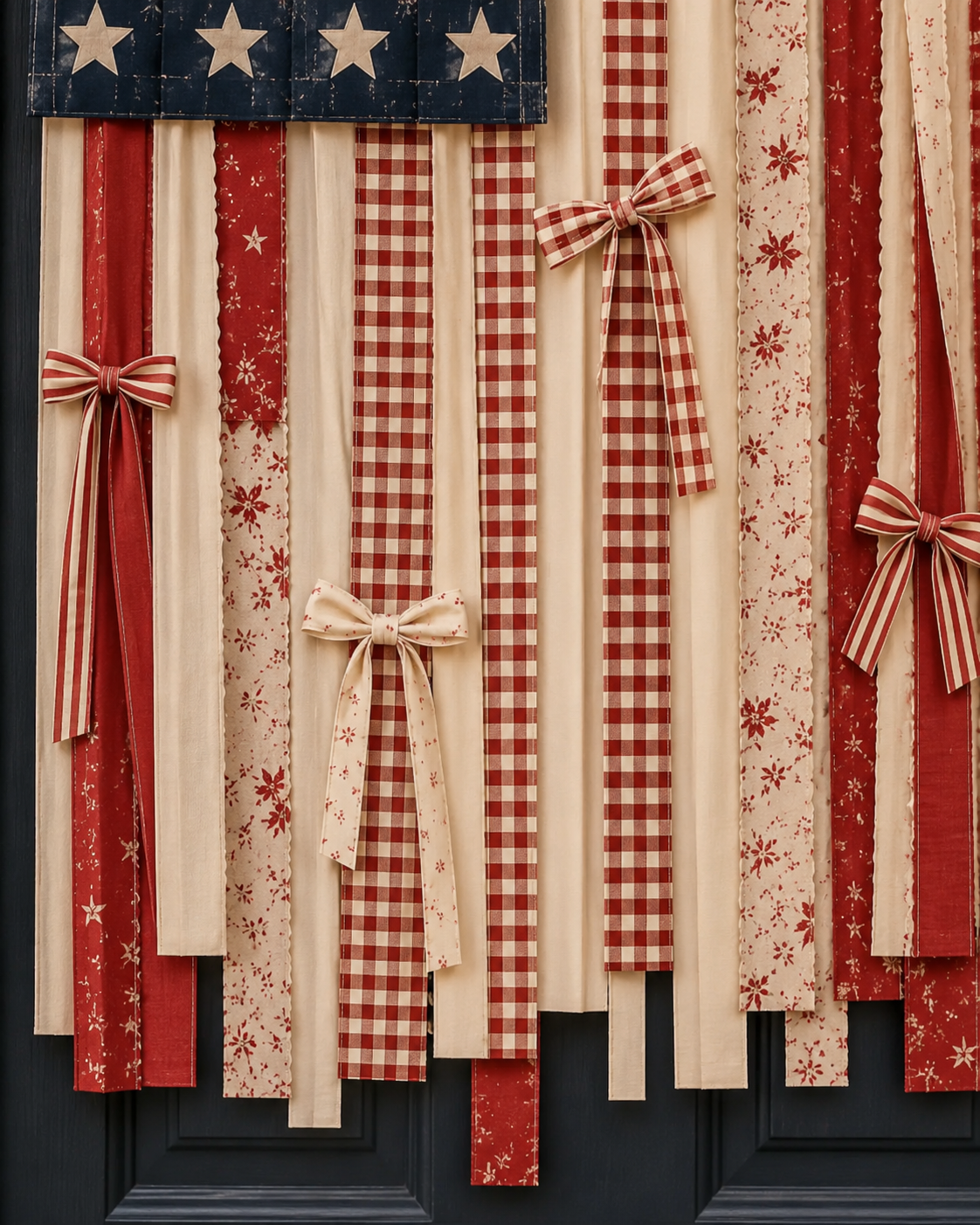 A Lighted Rustic American Flag to Brighten Your Porch