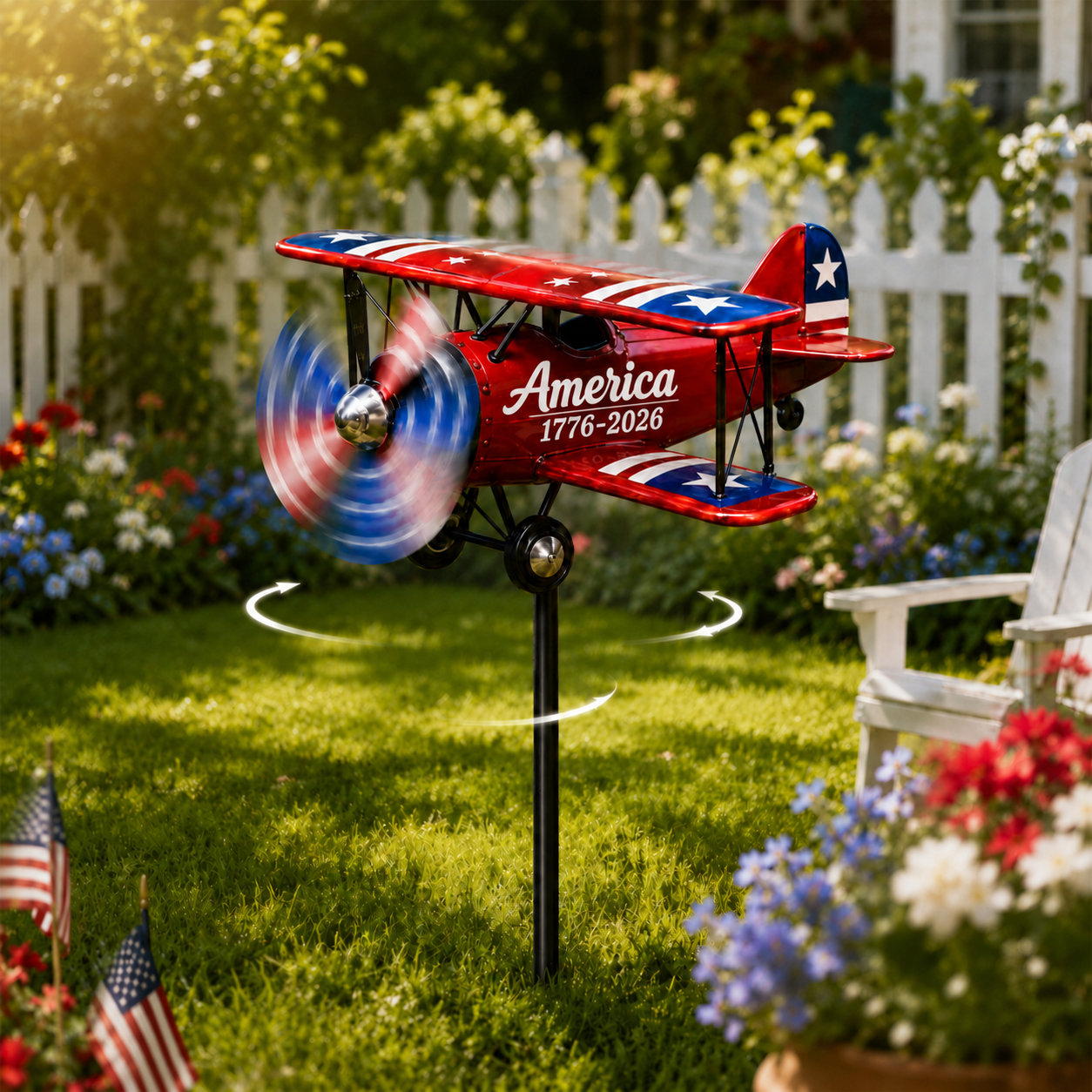 A Red, White and Blue Biplane That Steals the Show