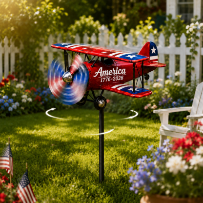 A Red, White and Blue Biplane That Steals the Show