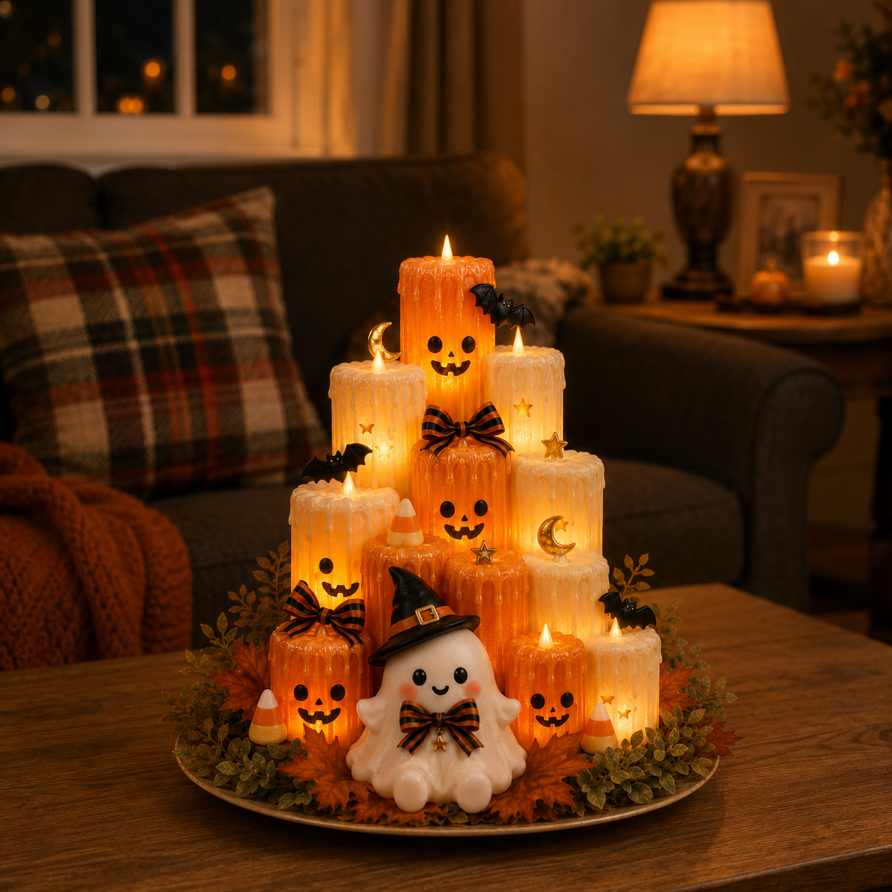 🎃Early Halloween Sale 48% OFF🎃 Cozy Lighted Halloween Ghost Centerpiece