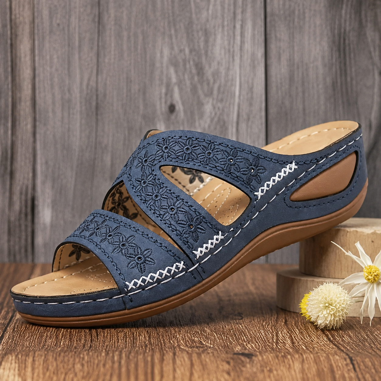 Soft Cushioned Wedge Sandals for All-Day Comfort