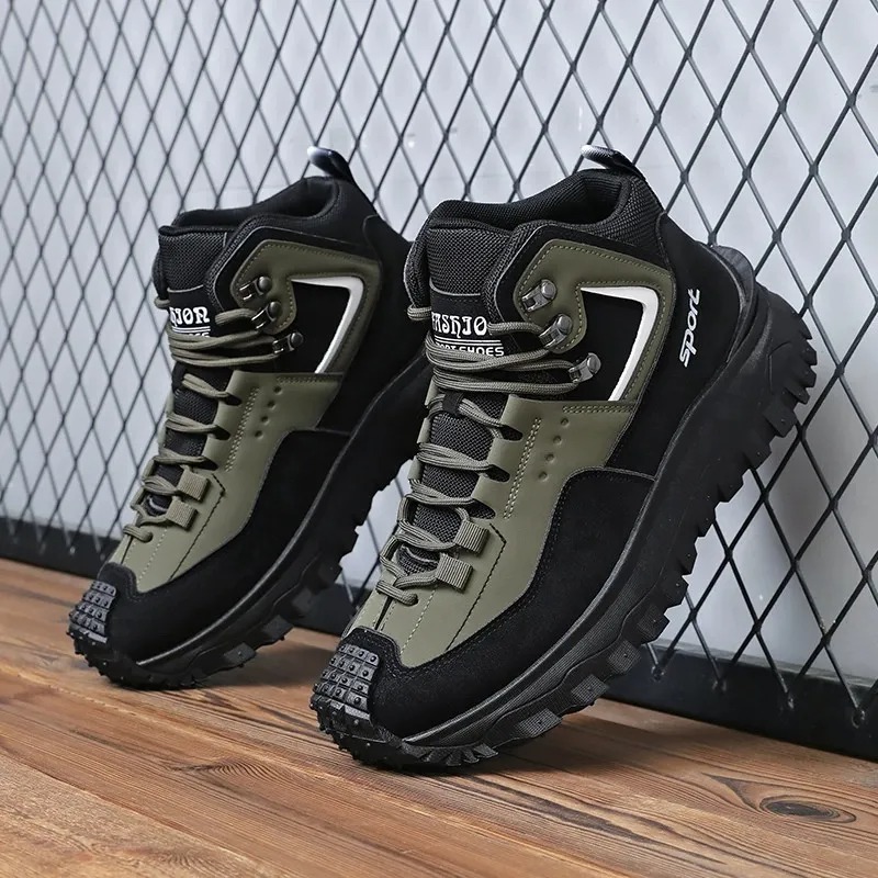Men's Outdoor Hiking Boots - Waterproof, Non-Slip, Puncture-Proof And Smash-Proof; Correct Arch Support And Wide Toe - Suitable For Daily Wear And Outdoor